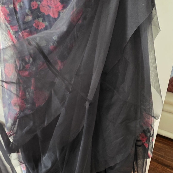 Pre-loved Betsey Johnson Torrid Mesh & Tulle Roses Dress - Torrid Sz 10 - Picture 11 of 12